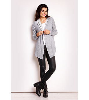 Дамска жилетка в сив меланж Anatola снимка