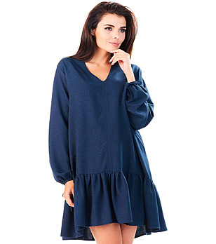 Рокля в син нюанс снимка