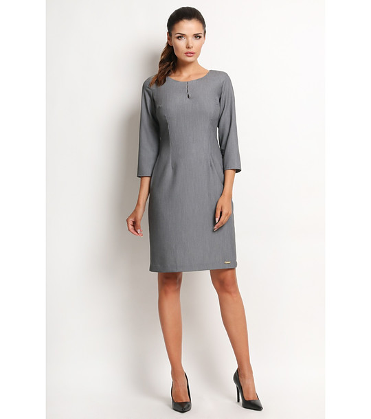 Сива елегантна рокля Jemima снимка