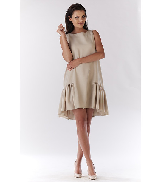 Бежова рокля без ръкави Arabella снимка