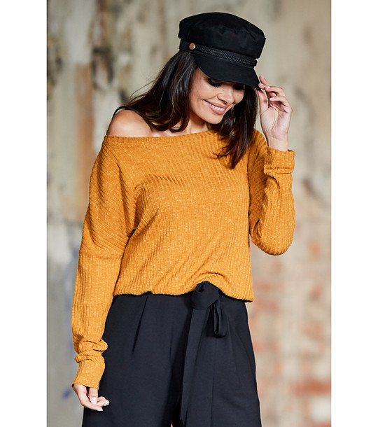 Дамска блуза в камел Liddy снимка