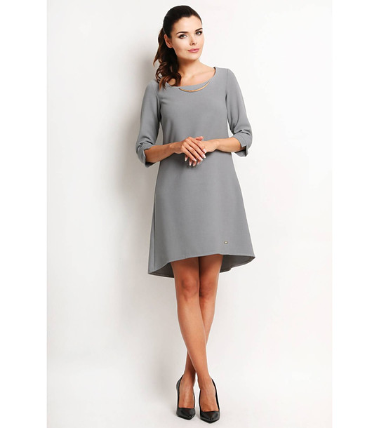 Сива елегантна рокля Amie снимка