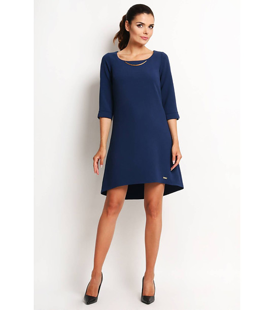 Тъмносиня елегантна рокля Amie снимка