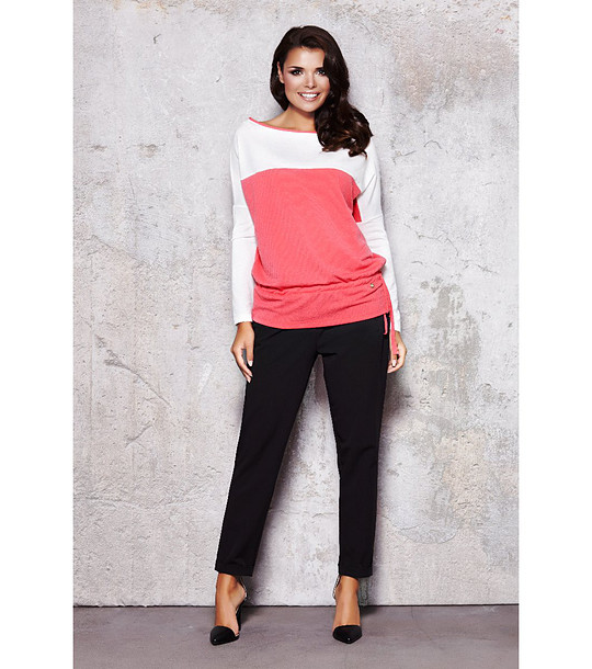 Дамска блуза в корал и бяло Galiarda снимка