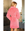 Пухкав дамски халат в корал PALEO -2 снимка