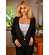 Черни дамско памучно сако  Adela-3 снимка
