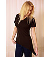 Дамска блуза с къс ръкав в черен цвят Aria-1 снимка