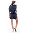 Тъмносин дамски къс гащеризон Tamara с памук-1 снимка