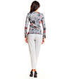 Сива дамска блуза с принт Caris-1 снимка