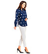 Тъмносиня дамска блуза на бели точки Aria-3 снимка