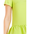 Рокля в цвят лайм Trudie-4 снимка