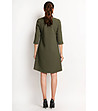 Елегантна рокля в цвят маслина Amie-1 снимка