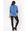 Синя памучна дамска блуза Carlie-1 снимка