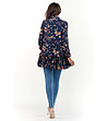 Дамска блуза в тъмносиньо с принт Dili-2 снимка