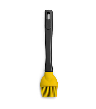 Силиконова четка в черно и жълто 23.5 см снимка