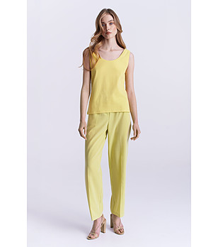 Памучен топ в жълт нюанс снимка