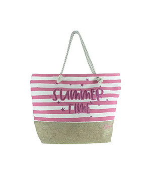 Розова плажна чанта Summer Time снимка
