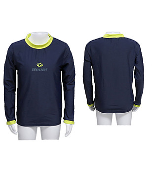 Тъмносиньо детско горнище на бански с дълъг ръкав Beppi снимка