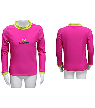 Детско горнище на бански в циклама с дълъг ръкав снимка