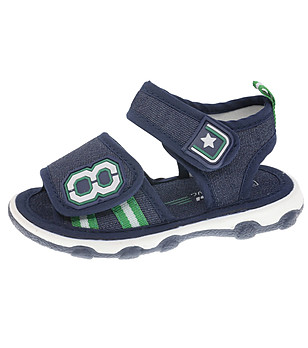 Тъмносини бебешки сандали снимка