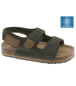 Детски сандали в цвят каки 22-28 размер снимка