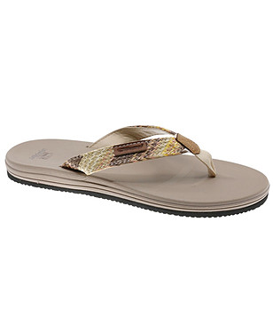 Дамски джапанки в бежови нюанси снимка