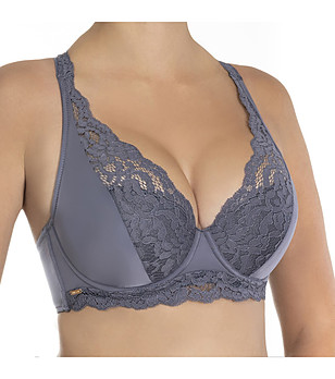 Сутиен в лилаво-сив нюанс Cottonella снимка