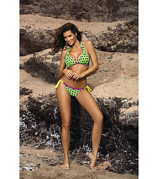 Бански от две части в зелено и черно Iris снимка