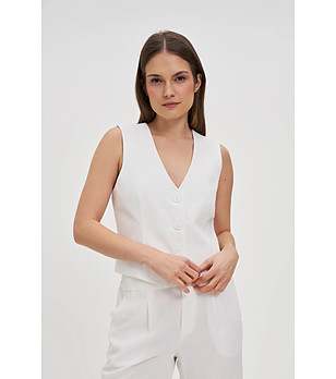 Бял дамски елек снимка