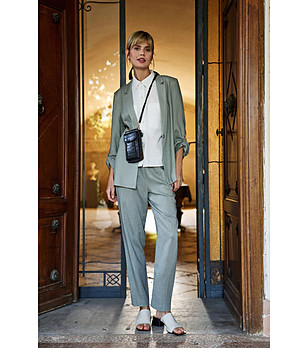 Дамско сако в цвят маслина снимка