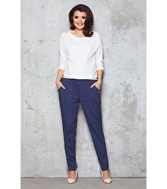 Син дамски панталон Lotty снимка