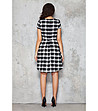 Рокля на каре в черно и бяло-1 снимка