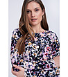 Многоцветна дамска блуза с флорален принт-1 снимка