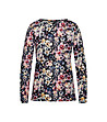 Многоцветна дамска блуза с флорален принт-4 снимка