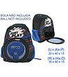 Детска раница в черно и синьо с отделение за топка Just Play-1 снимка