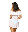 Ефирна бяла плажна туника Juliet-2 снимка