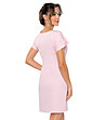 Светлорозова нощница с къси ръкави Luiza -2 снимка