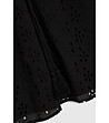 Дамска памучна блуза от мадейра дантела в черно-4 снимка