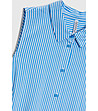 Дамска риза без ръкави на райе в бяло и синьо-4 снимка