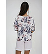 Бяла дамска блуза с принт-3 снимка