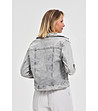 Сиво памучно дамско яке-2 снимка