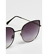 Дамски слънчеви очила с черна метална рамка-1 снимка