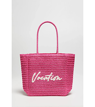 Дамска лятна розова чанта снимка