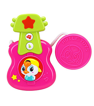 Бебешка музикална китара с щипка за закачане снимка