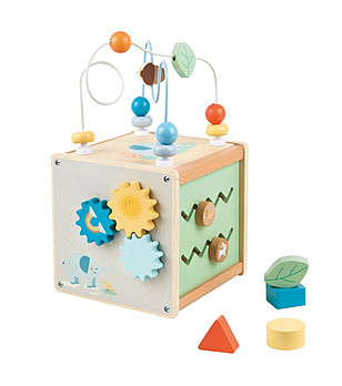 Дървен дидактически куб Вълшебна гора снимка