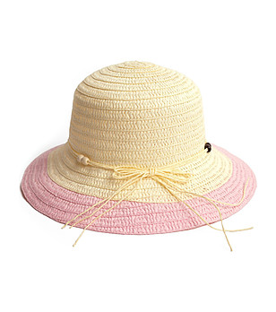 Дамска шапка в екрю и розово Petra снимка