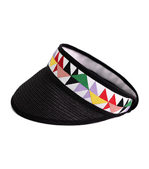 Черна детска лятна козирка с фигурални мотиви Agama снимка