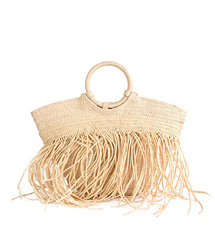 Бежова чанта от естествени материали Gabbi снимка