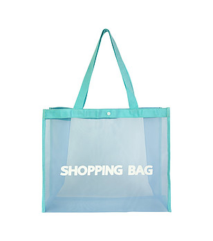 Светлосиня шопинг чанта снимка