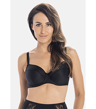 Черен сутиен с подплатени чашки Rimma снимка